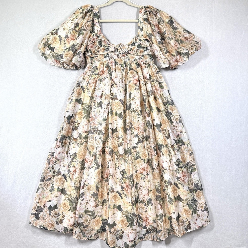 Worth Collective Dress Medium Harlow Maxi Floral Bump Friendly Cottage Garden